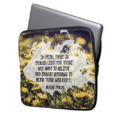 Blaise Pascal inspirierendes Zitat "Im Glauben" Laptopschutzhülle (Vorderseite Links)