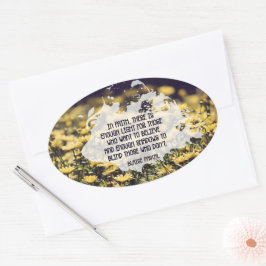 Blaise Pascal inspirierendes Zitat "Im Glauben" Ovaler Aufkleber