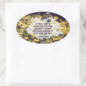 Blaise Pascal inspirierendes Zitat "Im Glauben" Ovaler Aufkleber (Tasche)