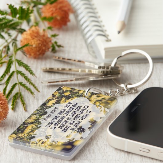 Blaise Pascal inspirierendes Zitat "Im Glauben" Schlüsselanhänger (Vorderseite rechts)