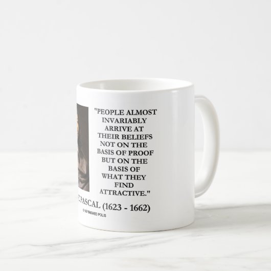 Blaise Pascal kommen zu der attraktiven Kaffeetasse (VorderseiteRechts)