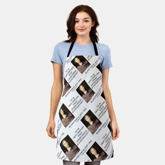 Blaise Pascal Not Gewisse Everything Is Ungewisshe Schürze (Getragen)