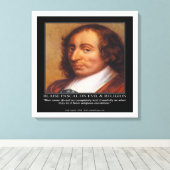 Blaise Pascal & Religious Evil Quote Canvas Print Leinwanddruck (Insitu (Holzboden))