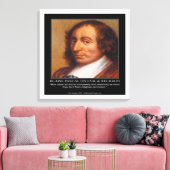 Blaise Pascal & Religious Evil Quote Canvas Print Leinwanddruck (Insitu (Wohnzimmer))