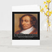 Blaise Pascal Religious Evil Quote Karte (Gelbe Blume)