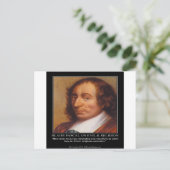 Blaise Pascal Religious Evil Zitat Postkarte (Stehend Vorderseite)