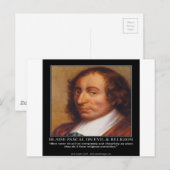 Blaise Pascal Religious Evil Zitat Postkarte (Vorne/Hinten)