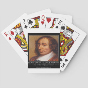 Blaise Pascal Religious Evil Zitat Spielkarten