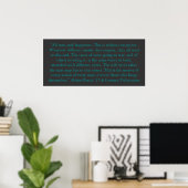 Blaise Pascal über das Glück des Menschen Poster (Heimbüro)