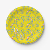 Blaise Yellow Floral Paper Teller (Vorderseite)