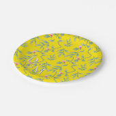 Blaise Yellow Floral Paper Teller (Schrägansicht)