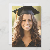 Blak Bow Photo Graduation Ankündigung (Vorderseite)