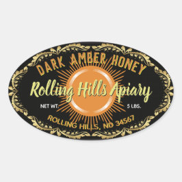 Blak Label Amber Honey Jar Sticker