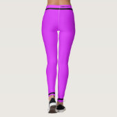 Blak Side Stripe Lila Leggings Benutzerdefinierte (Rückseite)