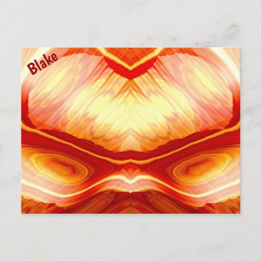 BLAKE ~ 3D Fraktal Design Muster ~ Postkarte (Vorderseite)