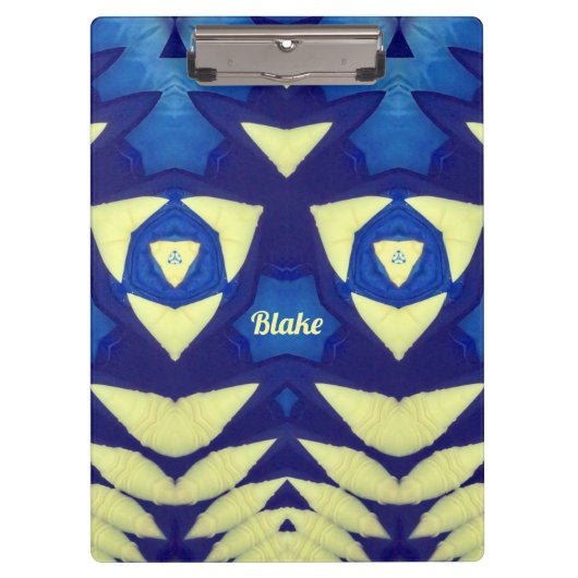 BLAKE ~ Blau- und Cremedesign Klemmbrett (Vorderseite)