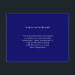 Blake Blue Silver Bar Mitzvah Empfang Einladung<br><div class="desc"></div>