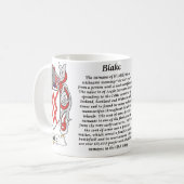 Blake-Familien-Wappen Tasse (Vorderseite Links)