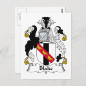 Blake Familienwappen Postkarte (Vorne/Hinten)