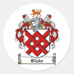 BLAKE-FAMILIENWAPPEN - WALDBUCH RUNDER AUFKLEBER