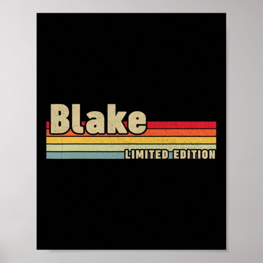 Blake Gift Name Personalisiert Geburtstag Funny Ch Poster (Vorne)