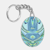 BLAKE ~ Green Yellow Blue Circle Acrylic ~ Schlüsselanhänger (Vorderseite links)