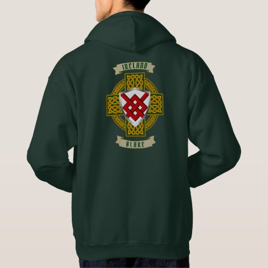 Blake Irish Shield & Celtic Cross Hoodie (Rückseite)