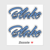 Blake Name blue Aufkleber Sticker Stickerset (Blatt)
