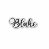Blake Name - Handgeschriebene Kalligrafie Aufkleber (Vorderseite)