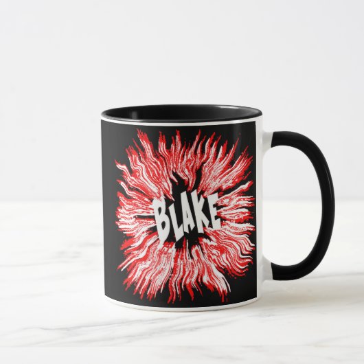 Blake Name Star in Rot Tasse (Rechts)