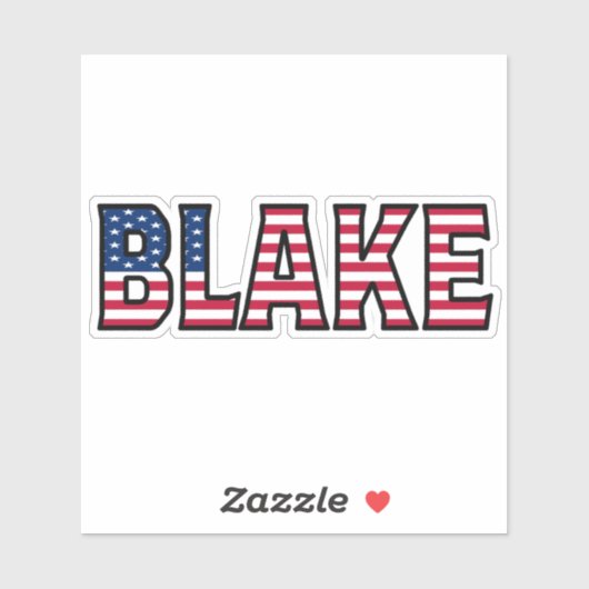 Blake Name Vorname USA Sticker Stickerset (Blatt)