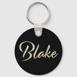 Blake Name Whitegold Button schlüssel anhänger Schlüsselanhänger