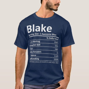 BLAKE Nutrition Funny Birthday Personalisiert Name T-Shirt