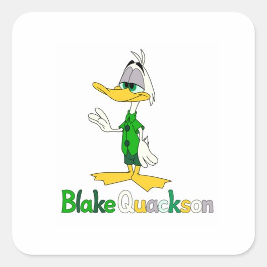 Blake Quackson Quadratischer Aufkleber (Vorderseite)