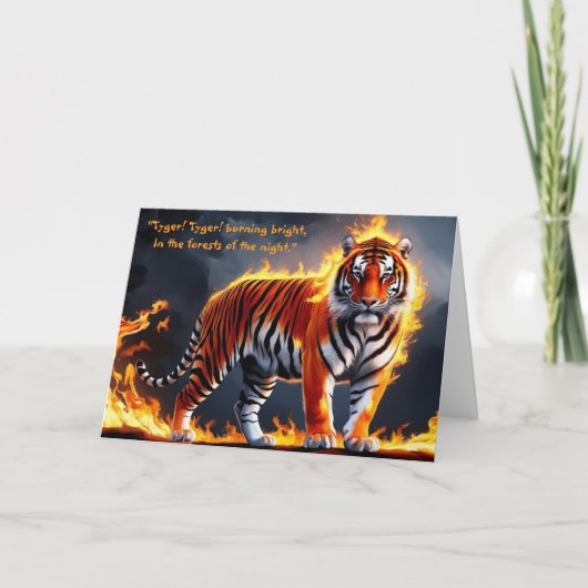 Blake Tyger! Tyger! Grußkarte Karte (Vorderseite)