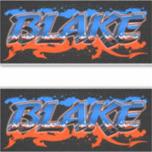 Blake Vorname Name Graffiti Aufkleber Sticker (Vorderseite)