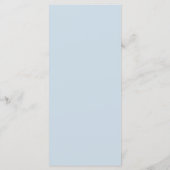 BLAKELY Dusty Blue Watercolor Beach Wedding Menu Menükarte (Rückseite)