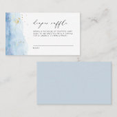 BLAKELY Dusty Blue Watercolor Diaper Raffel Ticket (Vorne/Hinten)