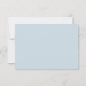BLAKELY Sky Blue Watercolor Gold RSVP Card Einladung (Rückseite)