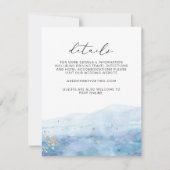 BLAKELY Sky Blue Watercolor Wedding Details Card Einladung (Vorderseite)