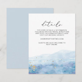 BLAKELY Sky Blue Watercolor Wedding Details Card Einladung