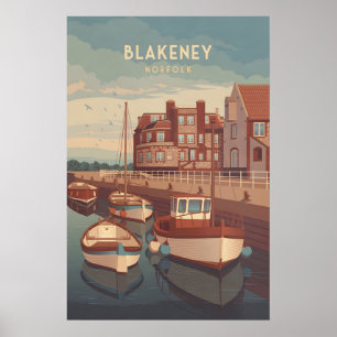 Blakeney Norfolk Küsten Reiseplakat Poster