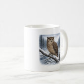 Blakiston’s Fish Owl in Winter Forest –  Kaffeetasse (VorderseiteRechts)