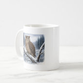 Blakistons Fischuhu im Winterwald – Kaffeetasse (Vorderseite Links)