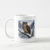 Blakistons Fischuhu im Winterwald – Kaffeetasse (Links)