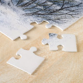 Blakistons Fischuhu in Winterwald – Puzzle (Seite)