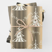 Blale Bronze und Gold Weihnachten Geschenkpapier Set (Beispiel)