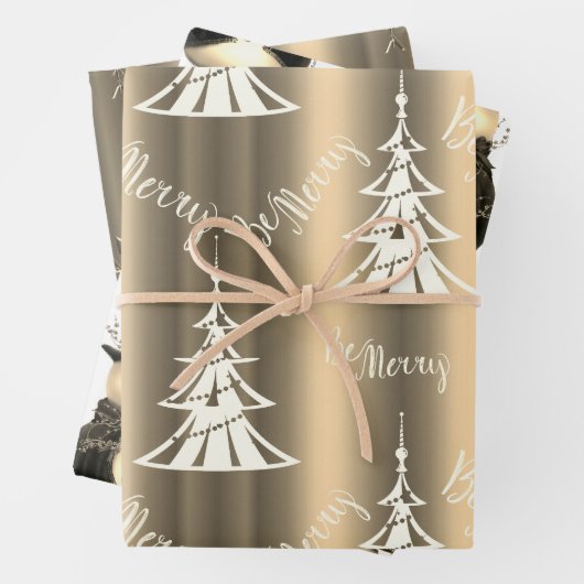 Blale Bronze und Gold Weihnachten Geschenkpapier Set (Beispiel)