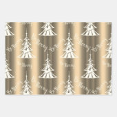 Blale Bronze und Gold Weihnachten Geschenkpapier Set (Vorderseite)