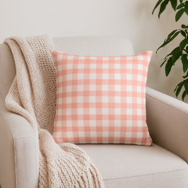 Blale Orange Gingham Kariert Throw Kissen
